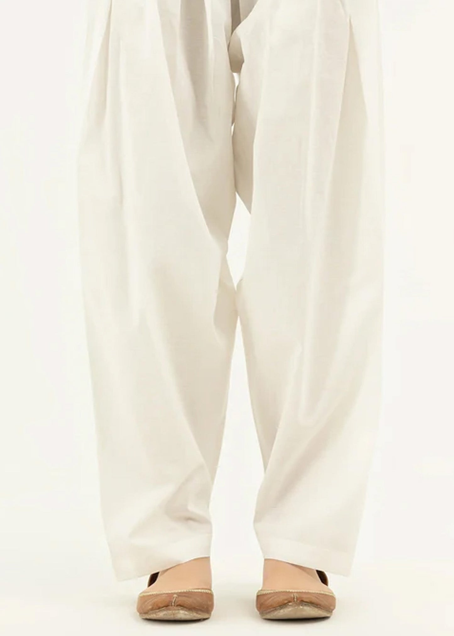 Cambric Shalwar White