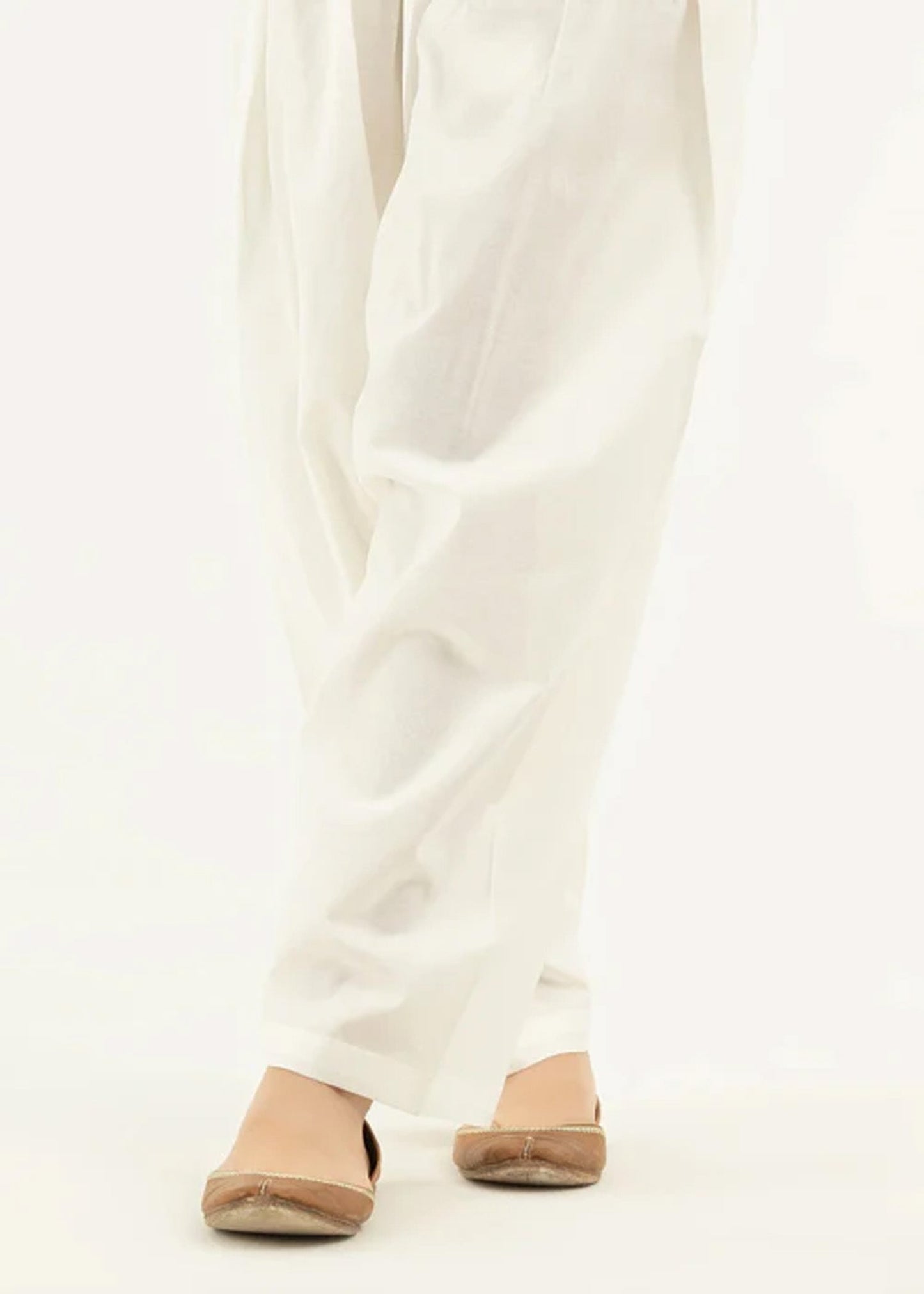Cambric Shalwar White