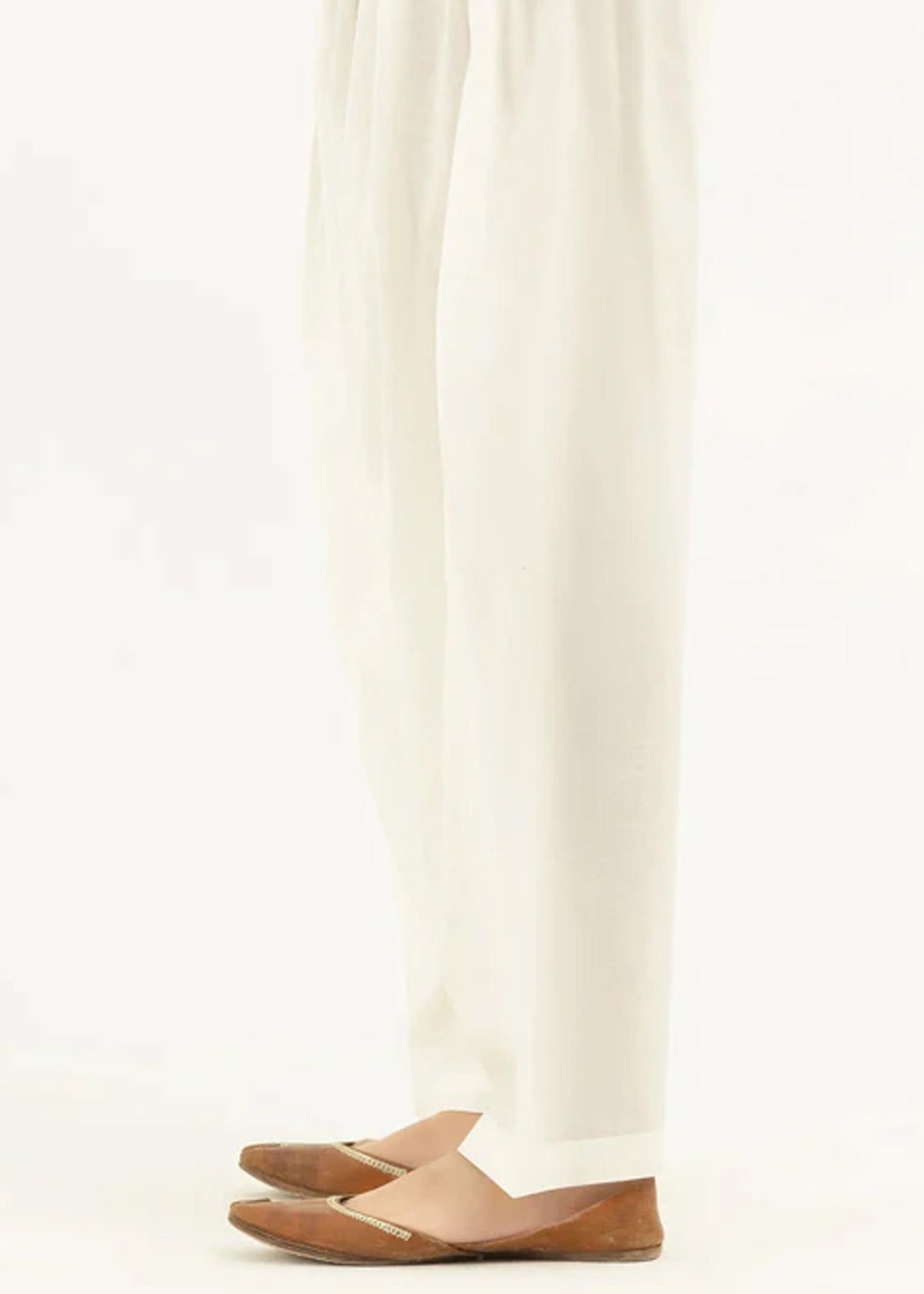 Cambric Shalwar White