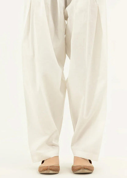 Cambric Shalwar White